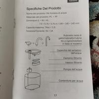 fontanella di acqua per gatti 