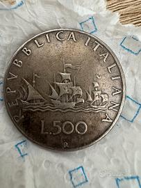 500 lire caravella in metello prezioso argento