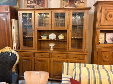vetrina credenza madia castagno 205x50 h212