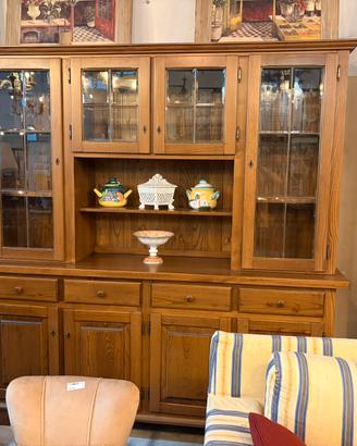 vetrina credenza madia castagno 205x50 h212
