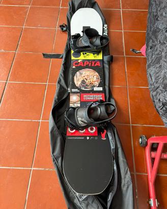 Tavola da Snowboard Capita 156 cm + Attacchi union