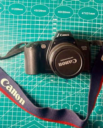 Canon EOS 500 reflex analogica + 28-80mm + filtri