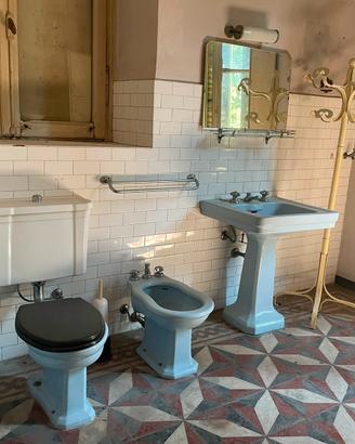 Bagno completo modernariato ‘50 lavabo WC bidet