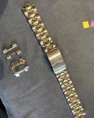 Bracciale orologio bicolore (acciaio-oro) 20mm.