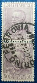 Coppia 50c. REGNO 1928 Tipo Parmeggiani Serie ordi