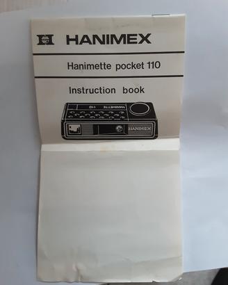 ISTRUZIONI HANIMEX POCKET 110