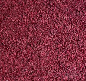 Tappeto rosso Shaggy "Curly" 150×220cm  come nuovo