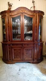 sala da pranzo vintage in radica di noce