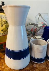 Brocca e 6 bicchieri ceramica