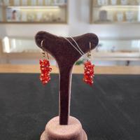 Orecchini a grappolo in Corallo Naturale e Argento