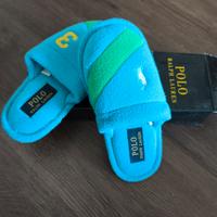 Polo Ralph Lauren Turquoise Rugby stripe scuff 