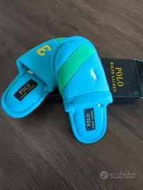 Polo Ralph Lauren Turquoise Rugby stripe scuff 