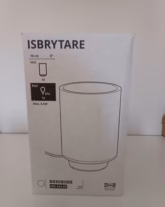 Lampada da tavolo in vetro bianco Ikea h.16 