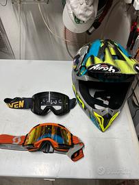 casco airoh wrap+ 2 maschere