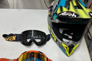 casco airoh wrap+ 2 maschere