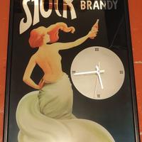 Quadro con orologio specchio STOCK BRANDY anni 70