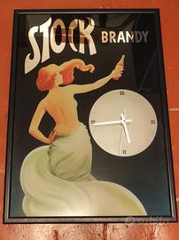 Quadro con orologio specchio STOCK BRANDY anni 70