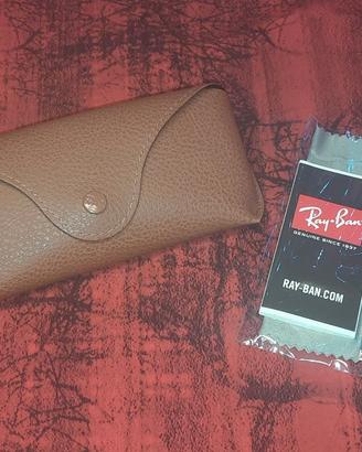 🕶️ Custodia Ray-Ban Originale Marrone Nuova con P