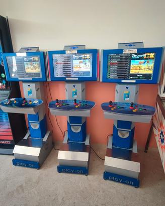 Cabinato metallo con giochi vintage 19 e 24 pollic