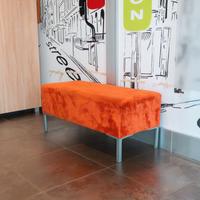 Divano moderno arancione + panca coordinata
