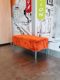 Divano moderno arancione + panca coordinata