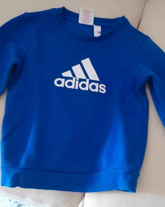 Felpa Adidas Bambino Taglia: 2-3 anni 98 cm Blu 