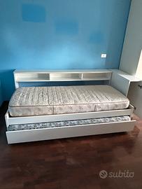 Letto singolo con secondo letto estraibile