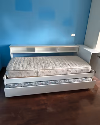 Letto singolo con secondo letto estraibile