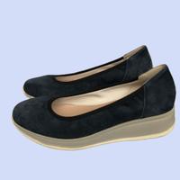 Grünland decolté blu con zeppa media