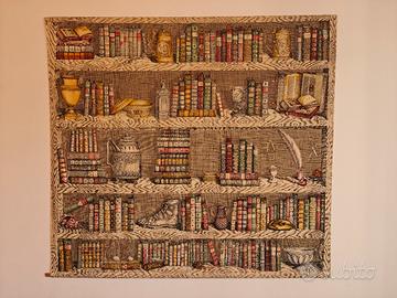 Quadro decorativo beige libreria vintage