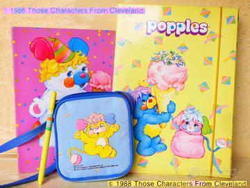 ❤ POPPLES VINTAGE 1980 Borsetta Cartellina Jollyna