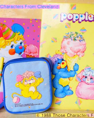 ❤ POPPLES VINTAGE 1980 Borsetta Cartellina Jollyna