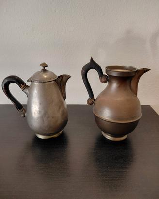 tenere vintage in metallo argentato 