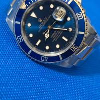 Rolex submariner 16613 blu completo 