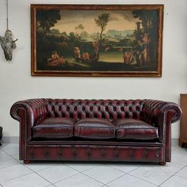 Nuovo divano chesterfield chester club bordeaux 