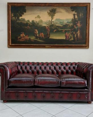 Nuovo divano chesterfield chester club bordeaux 