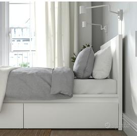Letto Ikea Malm 160x200 con cassetti e materasso 