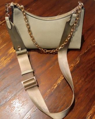 Borsa Mango Beige – Ecopelle – Doppia Tracolla
