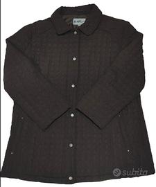 AST giacca cappotto trapuntato vintage marrone XL 