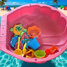 Sabbiera a Conchiglia Rosa per Bimbi