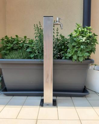 Fontana acciaio inox giardino 