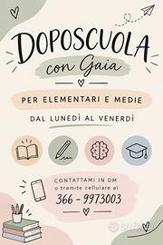 DOPOSCUOLA CON GAIA 📚✨