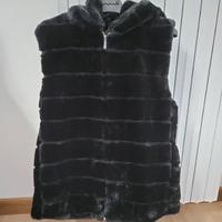 Gilet pelliccia sintetica nero