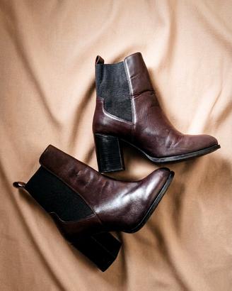 Stivaletti Chelsea color Vinaccia 37  Look Vintage