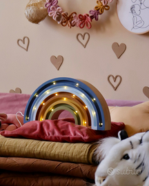 Two N Lampada Artigianale Legno Led Arcobaleno