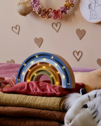 Two N Lampada Artigianale Legno Led Arcobaleno