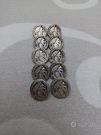 bottoni vintage in metallo 