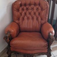Poltrona in  pelle