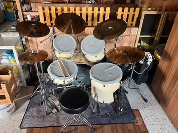 batteria pearl con piatti sabian