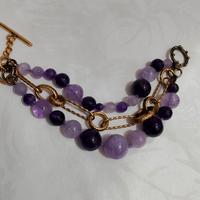 Bracciale con sfere di ametista di varie tonalità!